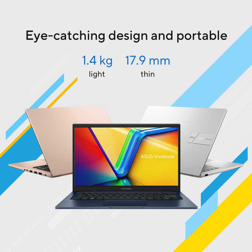 ASUS Vivobook X1404VA-NKI585WU  Laptop, Intel 13th Gen i5-1335U, 8GB RAM, 512GB SSD, Intel UHD, 14 Full HD, Windows 11 Home, Quiet Blue - Image 2
