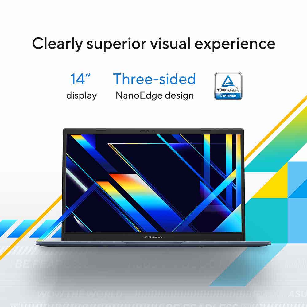 ASUS Vivobook X1404VA-NKI715WU  Laptop, Intel 13th Gen i7-1355U, 16GB RAM, 512GB SSD, Intel Iris Xe, 14 Full HD, Windows 11 Home, Quiet Blue - Image 3