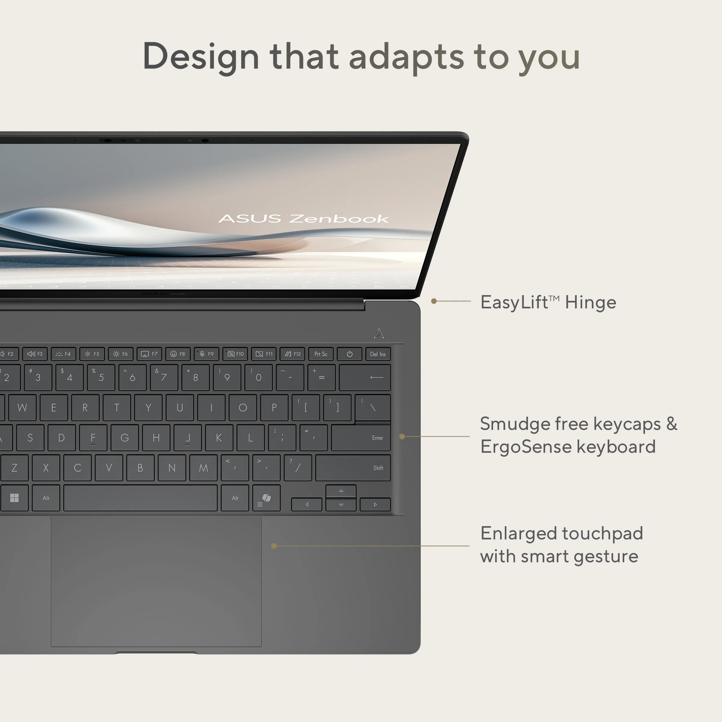 Asus Zenbook A14 Notebook, 12 CORE Hamoa Snapdragon X Elite X1E 78 100, 32GB RAM, 1TB Storage, 14-inch WUXGA (1920 x 1200) OLED 16:10, Qualcomm Hexagon NPU Graphics up to 45TOPS, Win 11 Home, Zabriskie Beige - Image 18