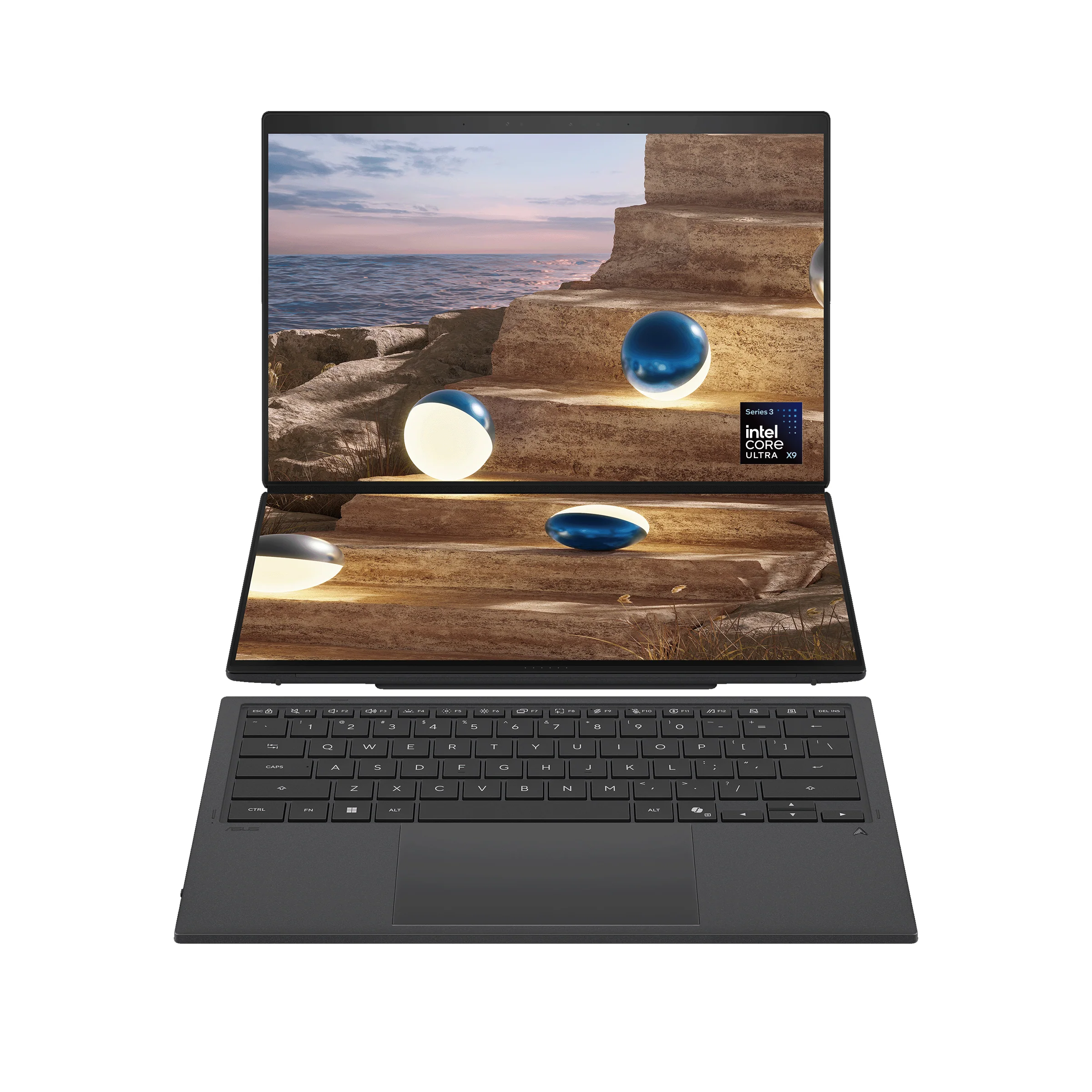 ASUS ZenBook Duo Dual 14” OLED 3K Touch Laptop | Intel Core Ultra X9-388H | 32GB LPDDR5 | 2TB SSD | 144Hz | Windows 11