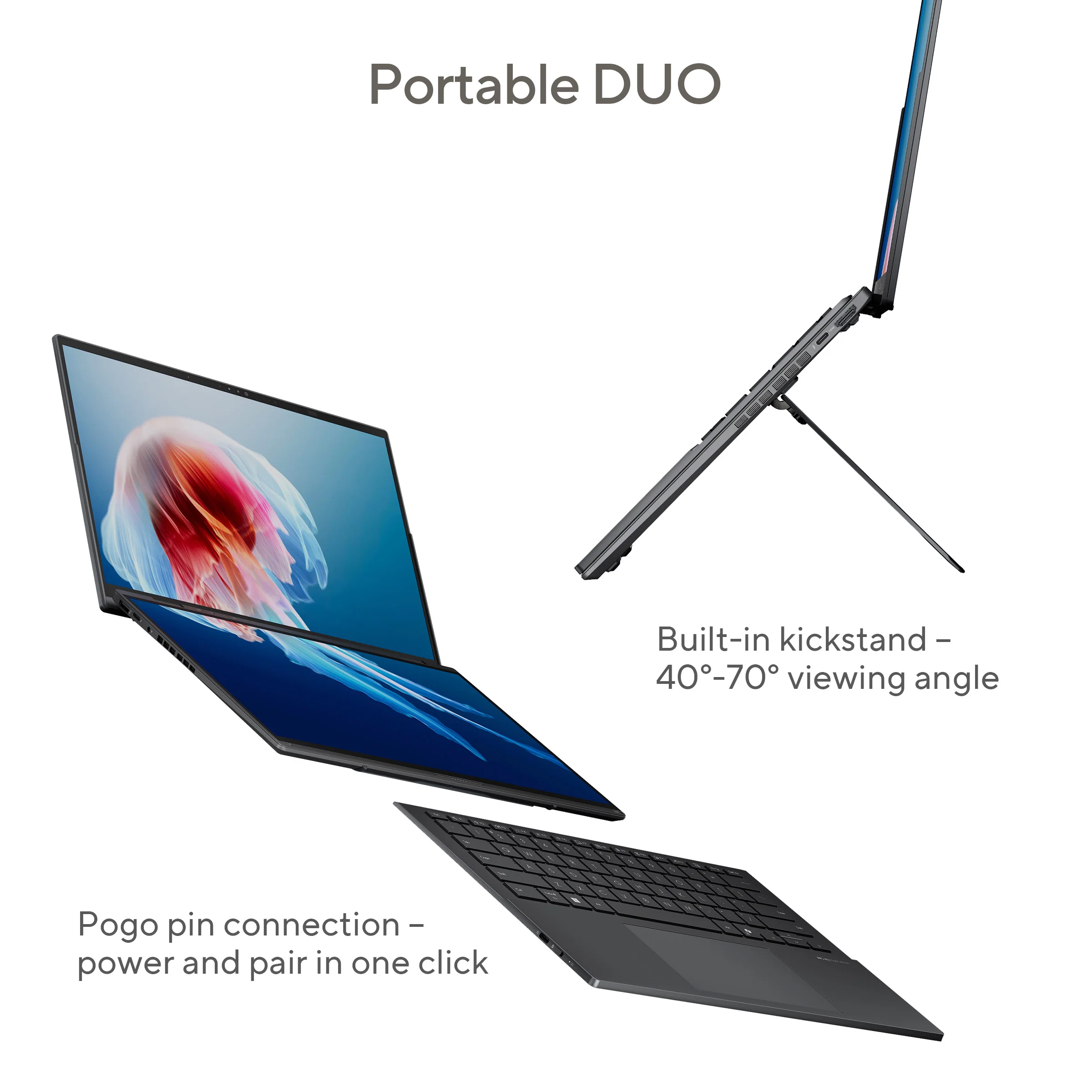 ASUS Zenbook Duo Laptop Intel Core Ultra 7-255H, 32GB LPDDR5X, 1TB SSD, 14-inch 16:10 Touch OLED Display, Windows 11 Home, Inkwell Gray, UX8406CA-OLED7 (2025) - Image 14