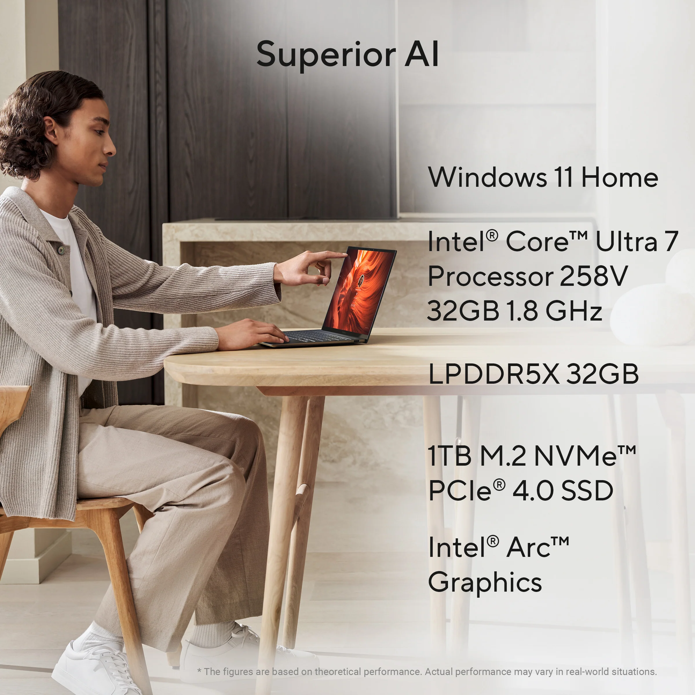ASUS Zenbook S 14 OLED (2024) AI PC – Intel Core 7 258V (Lunar Lake) / NPU upto 48 TOPS/ 14 inch 3K 120Hz / 1TB SSD / 32GB RAM / Intel Arc GPU/ Win 11 Home / English & Arabic Keyboard / Zumaia Grey / Middle East Version – [UX5406SA-OLEDU731WG] - Image 8