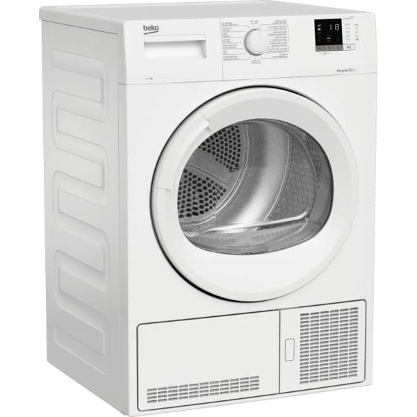 BEKO DC7W DRYER, 7 kg capacity, Condenser Dryer, Knob Control, 220-240 Volts, 50 Hz, 7 kg capacity, Turkey, white