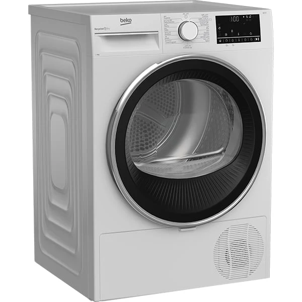 BEKO DC9W DRYER, 9 kg Capacity, Condenser Dryer, Knob Control, 220-240 Volts, 50 Hz, 9 kg Capacity, Turkey, white