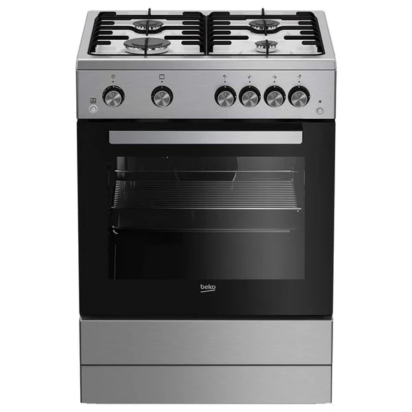 Beko Gas Cooker, 60 CM, 1 Year Warranty, Inox, FSHT61121DXL - Image 2