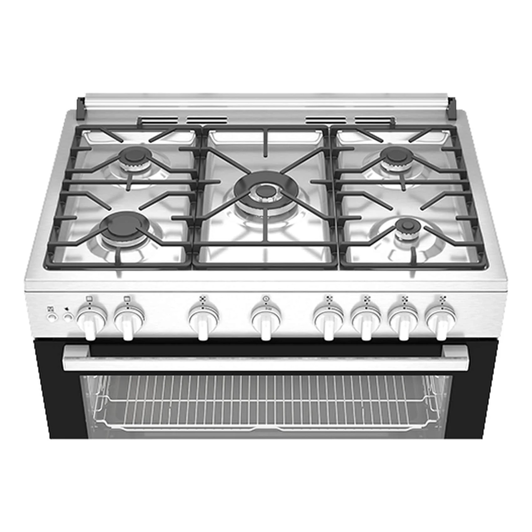 Beko Gas Cooker, 90 CM, 1 Year Warranty, Inox, BGGR 11127 GX - Image 3