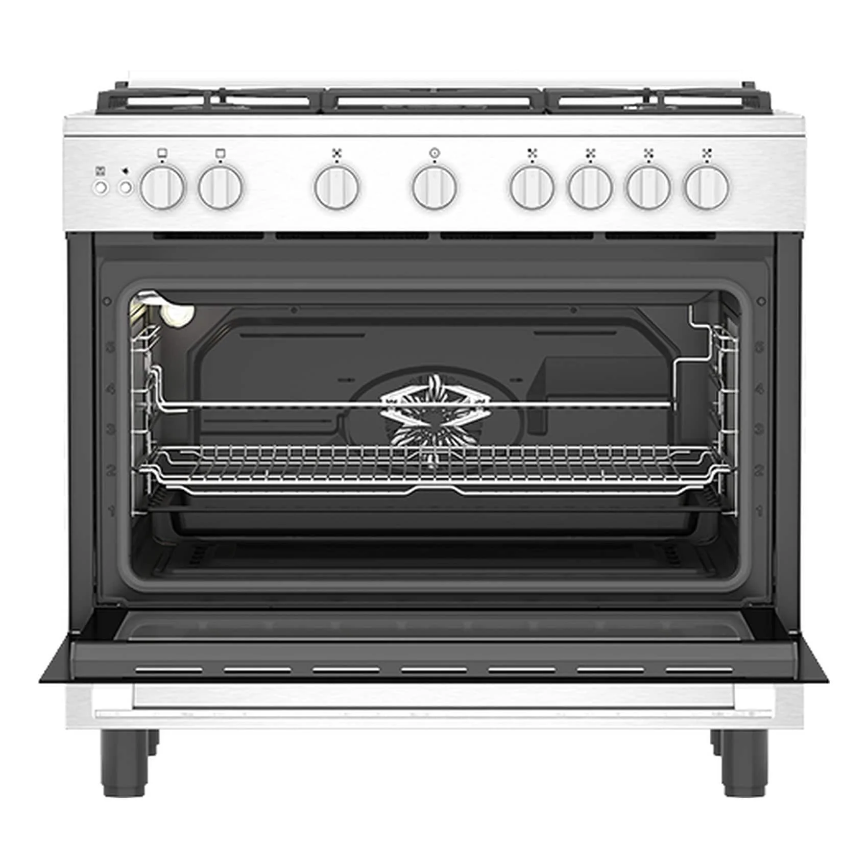 Beko Gas Cooker, 90 CM, 1 Year Warranty, Inox, BGGR 11127 GX - Image 4