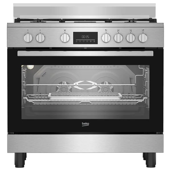 Beko Gas Cooker, 90 CM, 1 Year Warranty, Inox, BGTW 11227 EXA - Image 2