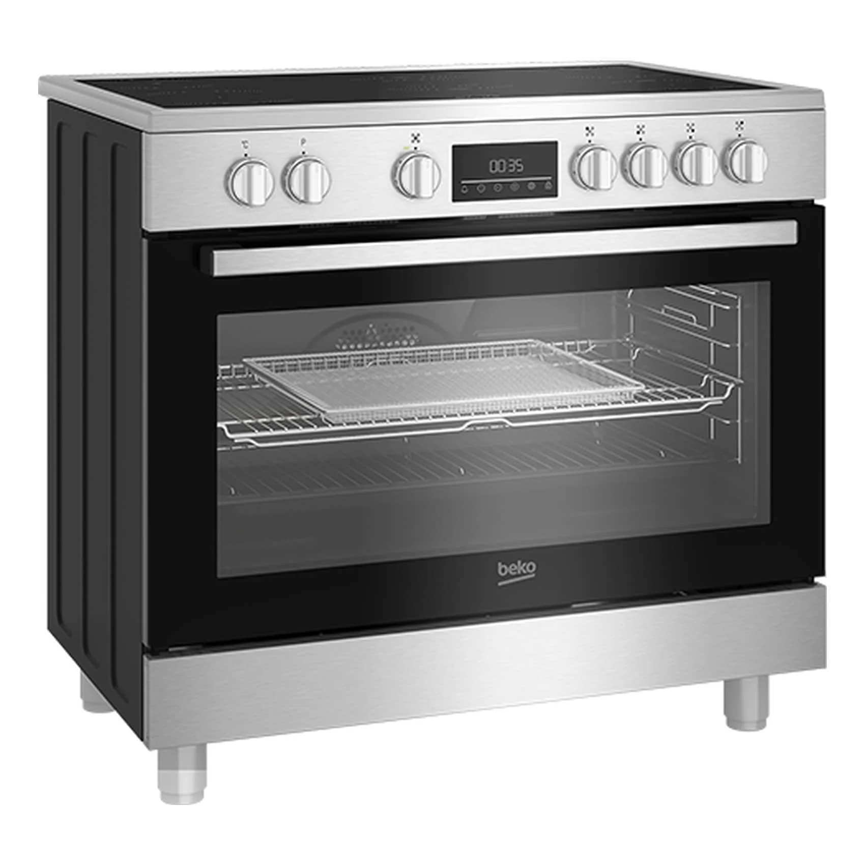 Beko Electric Cooker, 90 CM, 1 Year Warranty, Inox, BGM 30203 EX - Image 2