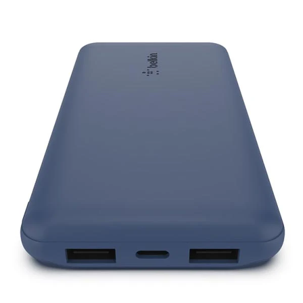 Belkin 10000mAh Power Bank 3-Port Portable Charger 15W – Blue