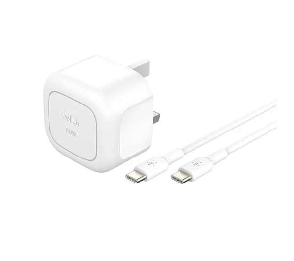 Belkin 30W USB-C Wall Charger with USB-C Cable – Fast Charging Adapter - Image 2
