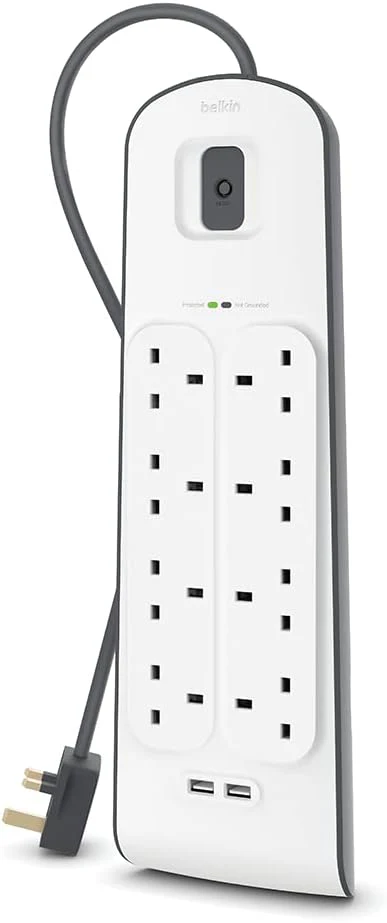 Belkin 4-Outlet Power Strip with USB-A & USB-C 18W Charging 2M Cable - Image 2