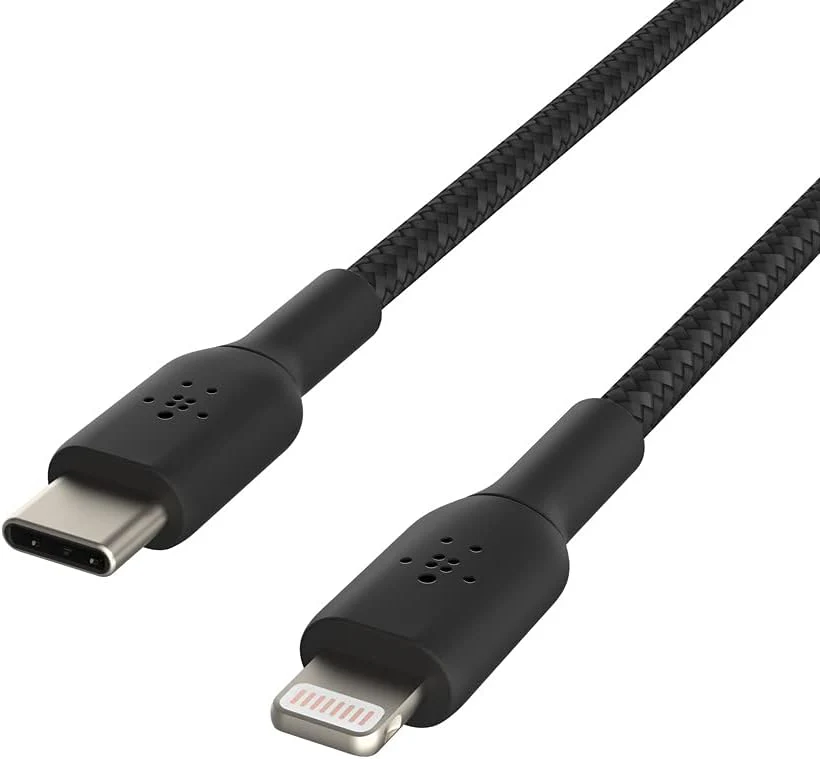 Belkin Braided Lightning to USB-C Cable 2M – Fast Charging Cable – Black