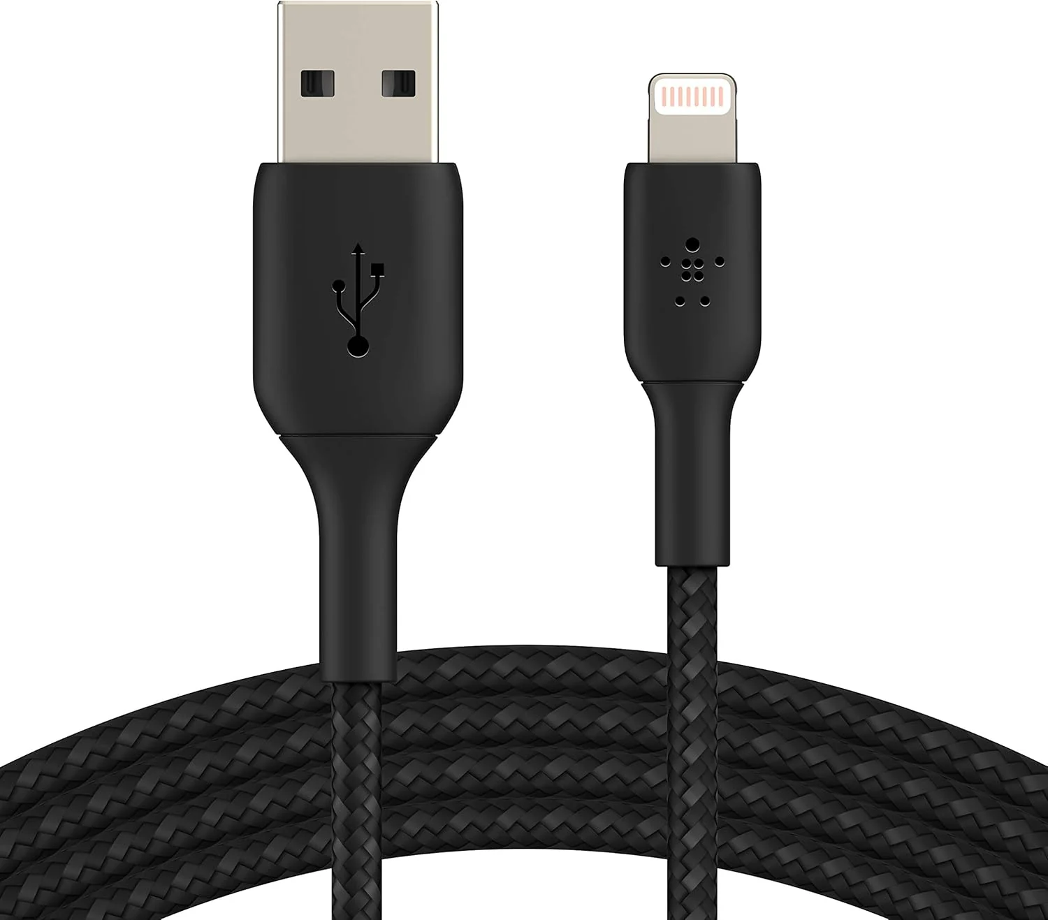 Belkin Premium Braided USB-A to Lightning Cable 2M – Fast Charge Data Cable – Black