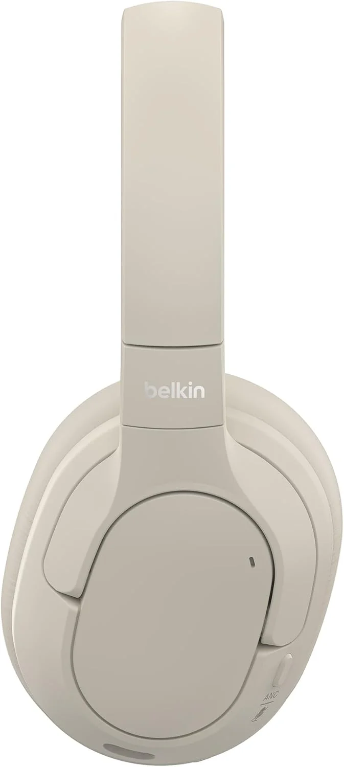 Belkin SoundForm Isolate Noise Cancelling Wireless Headphones – White - Image 2