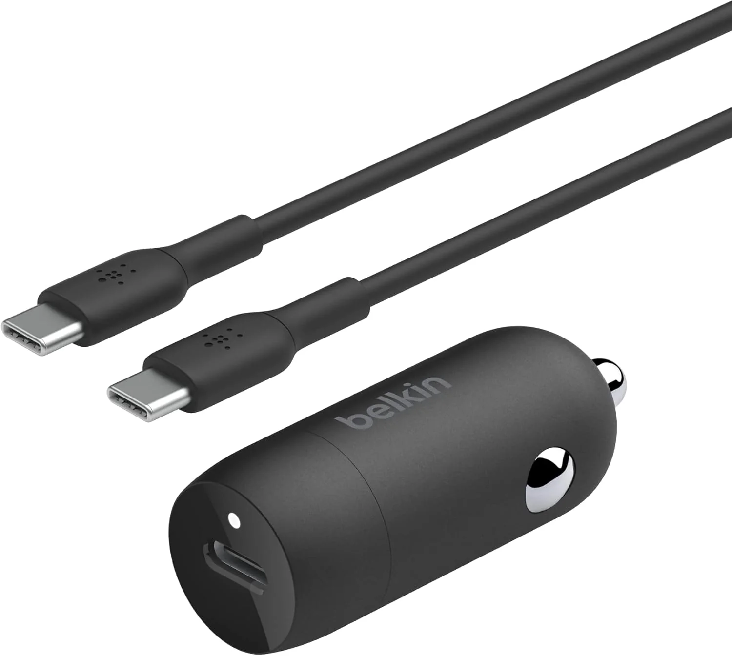 Belkin USB-C Car Charger 30W with 1M USB-C to USB-C Cable – Fast Charging