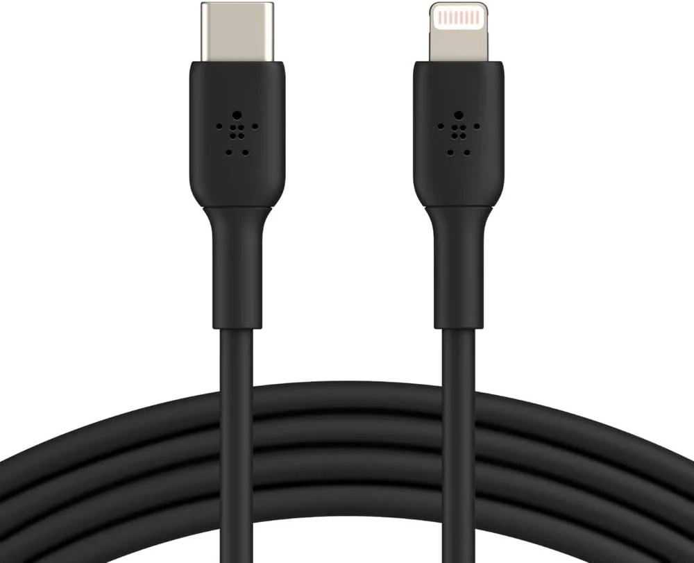 Belkin USB-C to Lightning Fast Charging Cable 1M – Apple Compatible – Black - Image 2