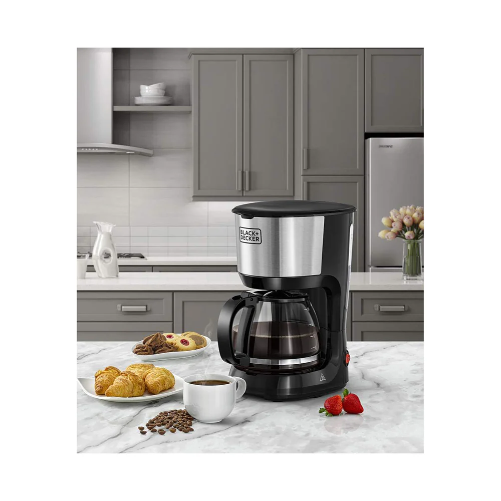 Black + Decker 10 Cup Glass Coffee Machine 1.25L Black - Image 4
