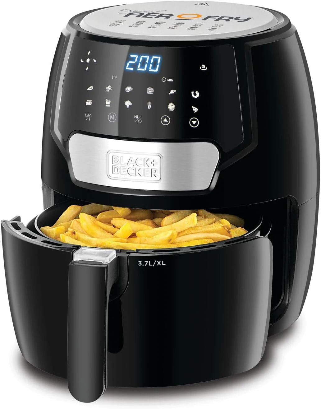 Black + Decker 13-in-1 Air Fryer , Digital Aero Fry, 1500 Watt, 60 Mins Timer, From 80 to 200 Degree Celsius, Black, AF4037-B5 - Image 3