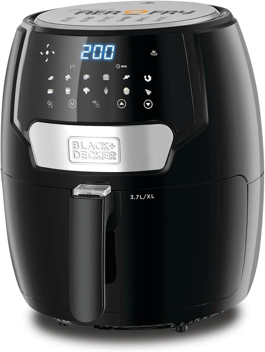 Black + Decker 13-in-1 Air Fryer , Digital Aero Fry, 1500 Watt, 60 Mins Timer, From 80 to 200 Degree Celsius, Black, AF4037-B5 - Image 4