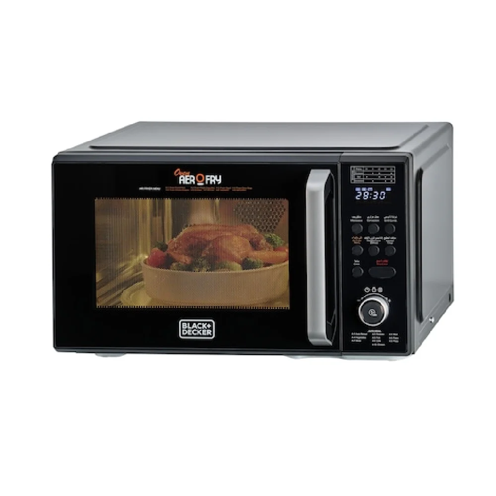 Black + Decker 4-in-1 Digital Microwave Oven with Air Fryer, Grill & Convection, 29L, Black - MZAF2910-B5, by Black + Decker - Image 3