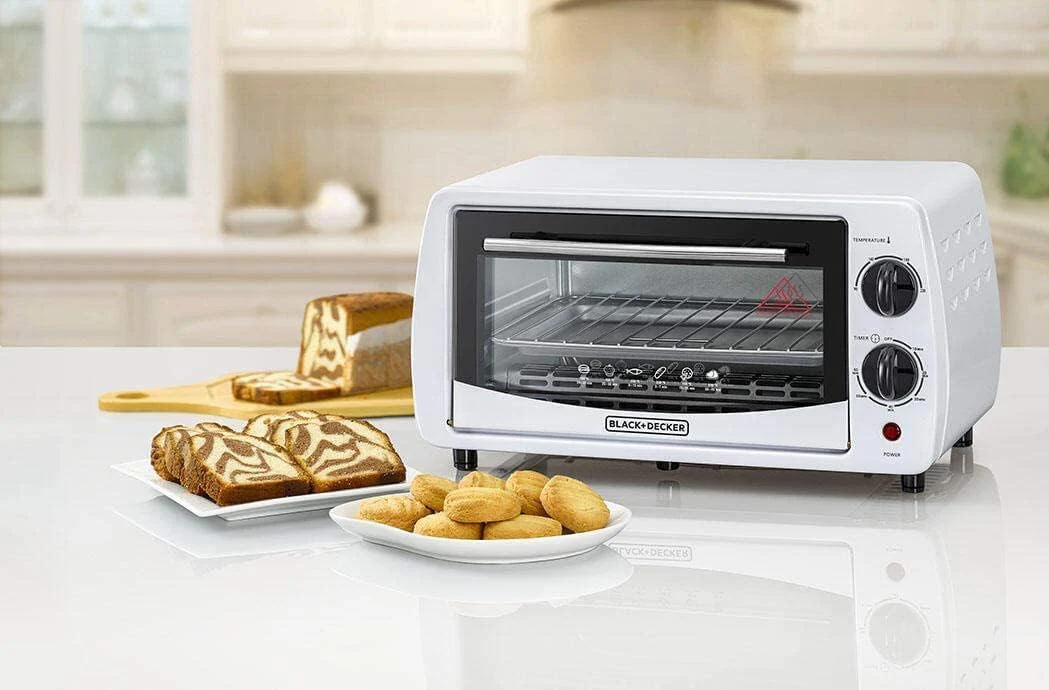 Black + Decker Electric Oven, 9L, 800W, 90-230° Temp Setting, Double Grill With Convection, Double Glass Door For Safety, White, TRO9DG-B5 - Image 9