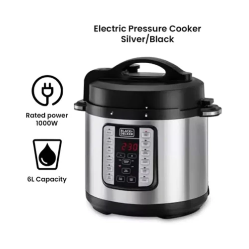 Black + Decker Electric Pressure Cooker 6000ml - Image 2