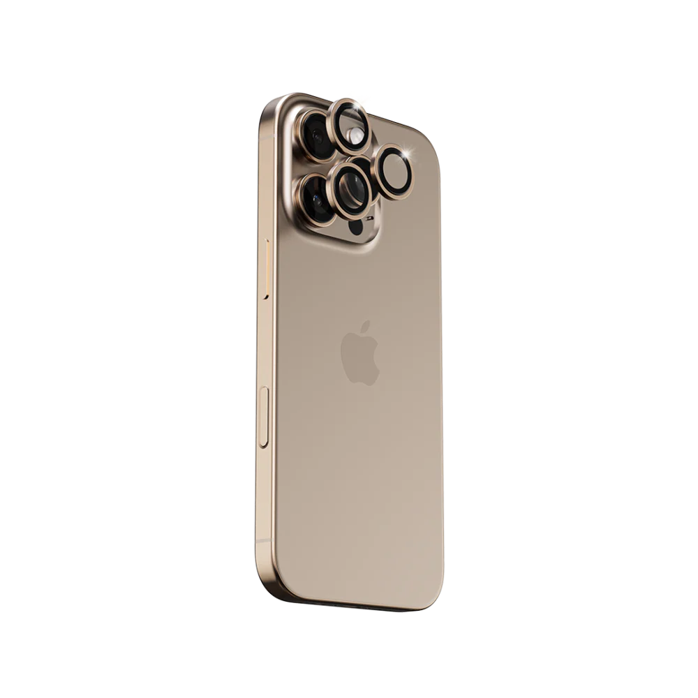 Blupebble Graphene Camera Lens Protector iPhone 16Pro/16Pro Max, Natural Titanium