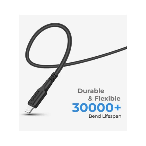Blupebble PowerFlow USB Type-C To Lightning Data Sync And Charging Cable Black - Image 4