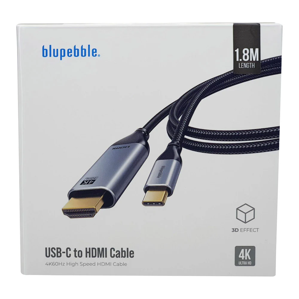 Blupebble USB-C to HDMI Cable 1.8M Grey