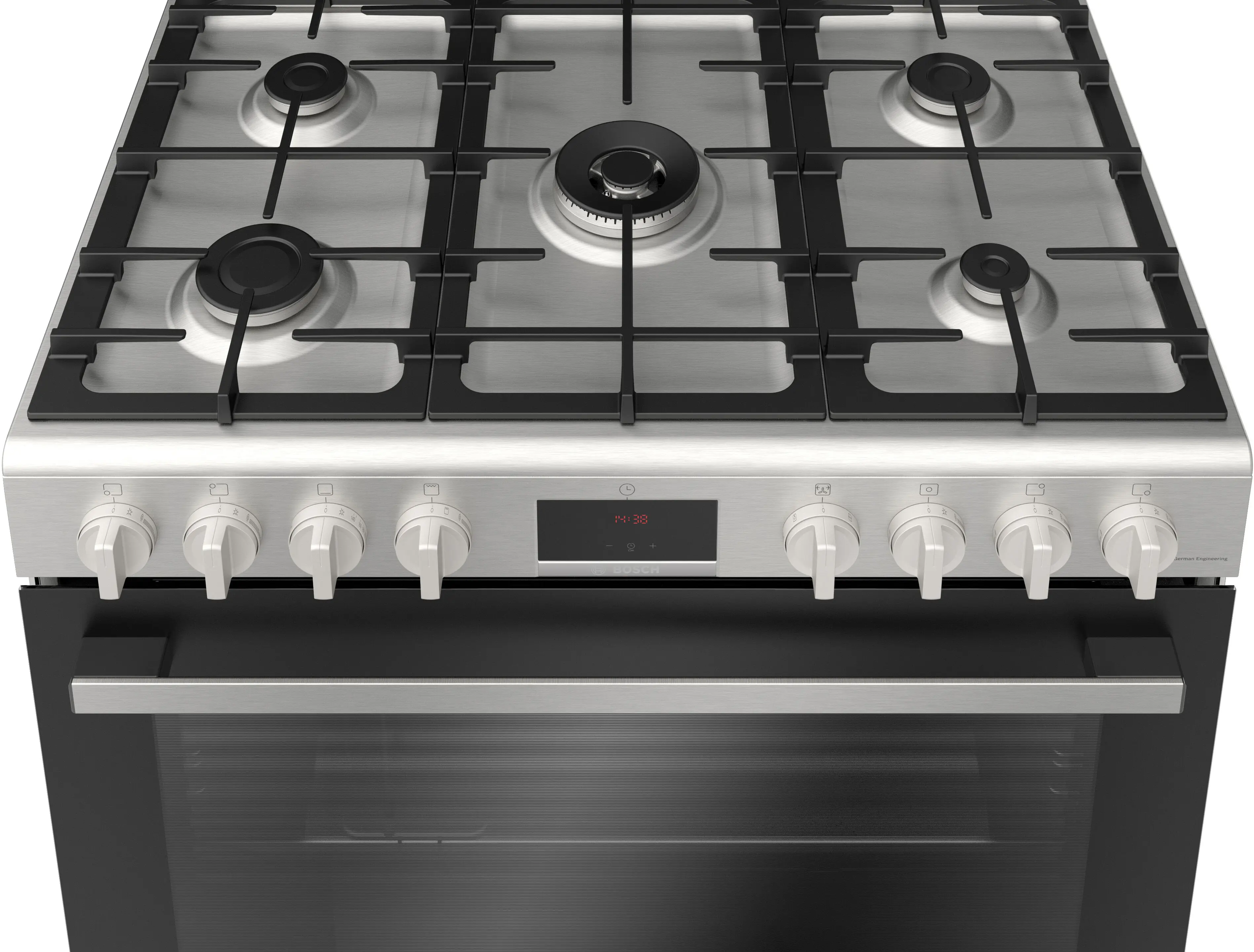 BOSCH HGP3ISW50M Series 6, 5 Burner, 90 cm Full Gas Cooker - Image 2