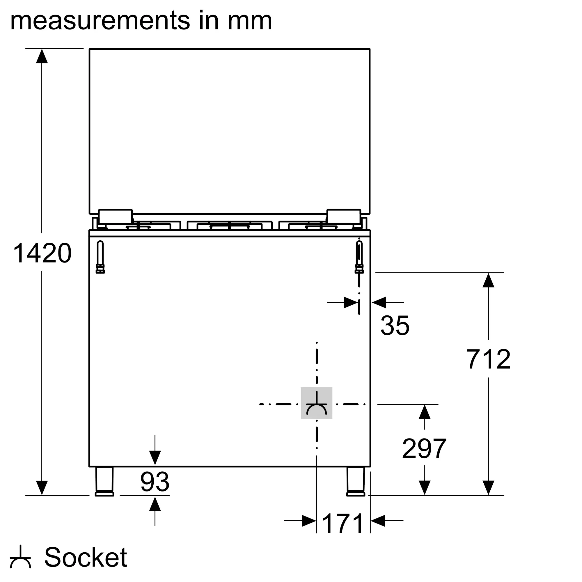 BOSCH HGV1ISW50M Series 4 5 Burner Full Gas Cooker, 90 cm - Image 6