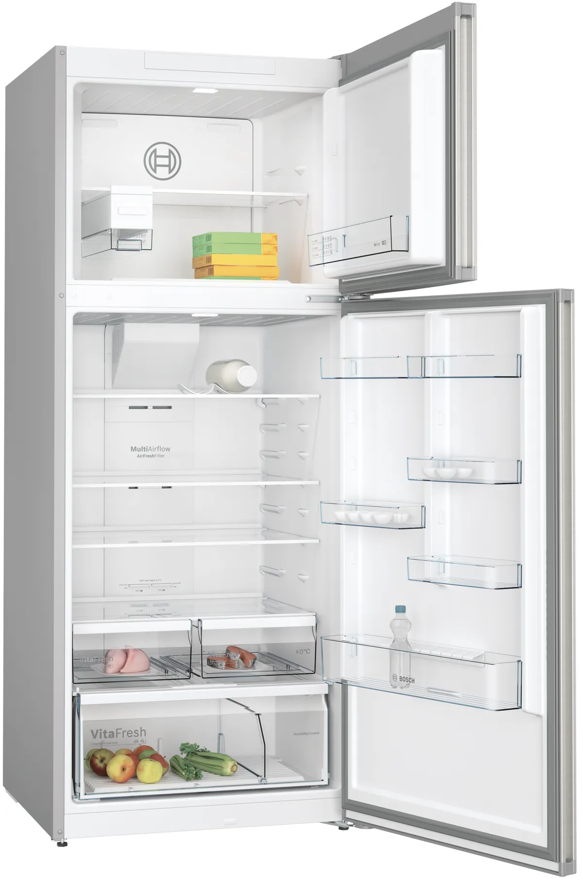 Bosch Series 4 Free Standing Top Mount Refrigerator, 542L, Brushed Steel – KDN76XIE0M - Image 2