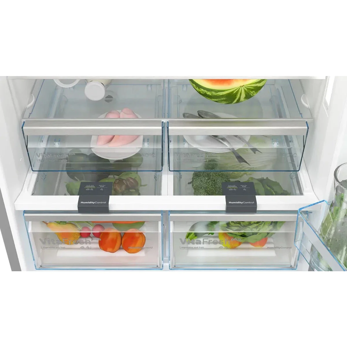 Bosch Series 6 Free-Standing Bottom Freezer Refrigerator, Total No Frost, 619L, Water Dispenser, Stainless Steel, KGD86AI31M - Image 4