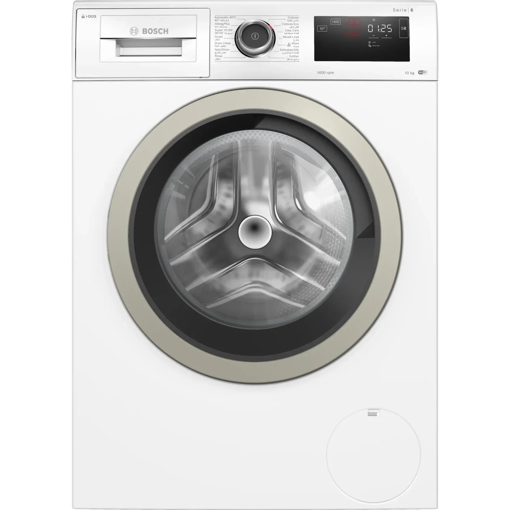 Bosch Series 6 Front Load Washing Machine, 10KG, 1400 RPM, Wi-Fi, White, WAL28PH1GC