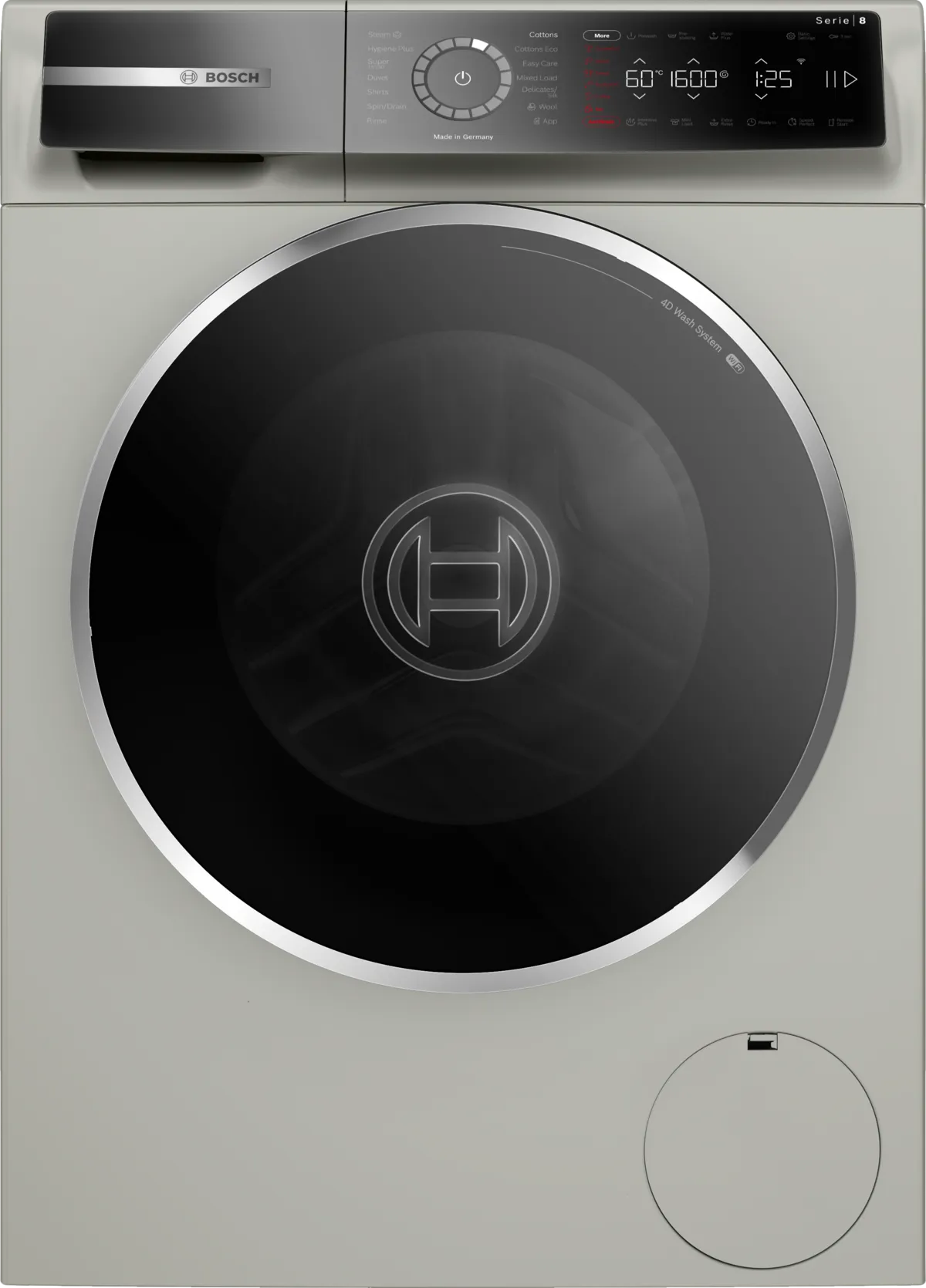 Bosch Series 8 Front Load Washing Machine, 10 kg, Silver inox, WGB2560XGC