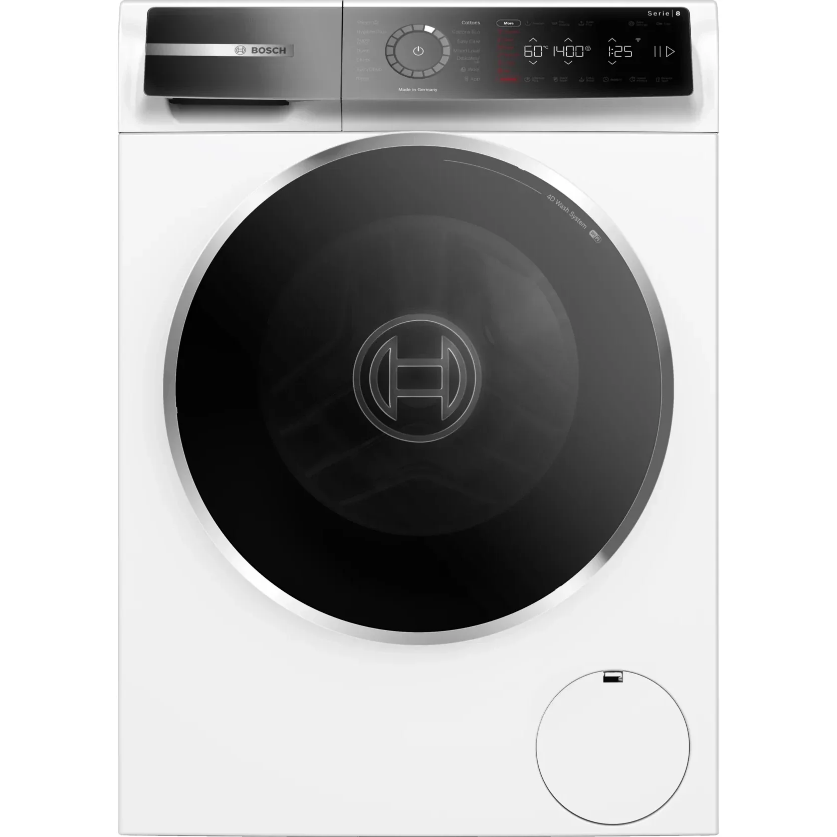 Bosch Series 8 Front Load Washing Machine, 9KG, 1400 RPM, Wi-Fi, White, WGB24400GC