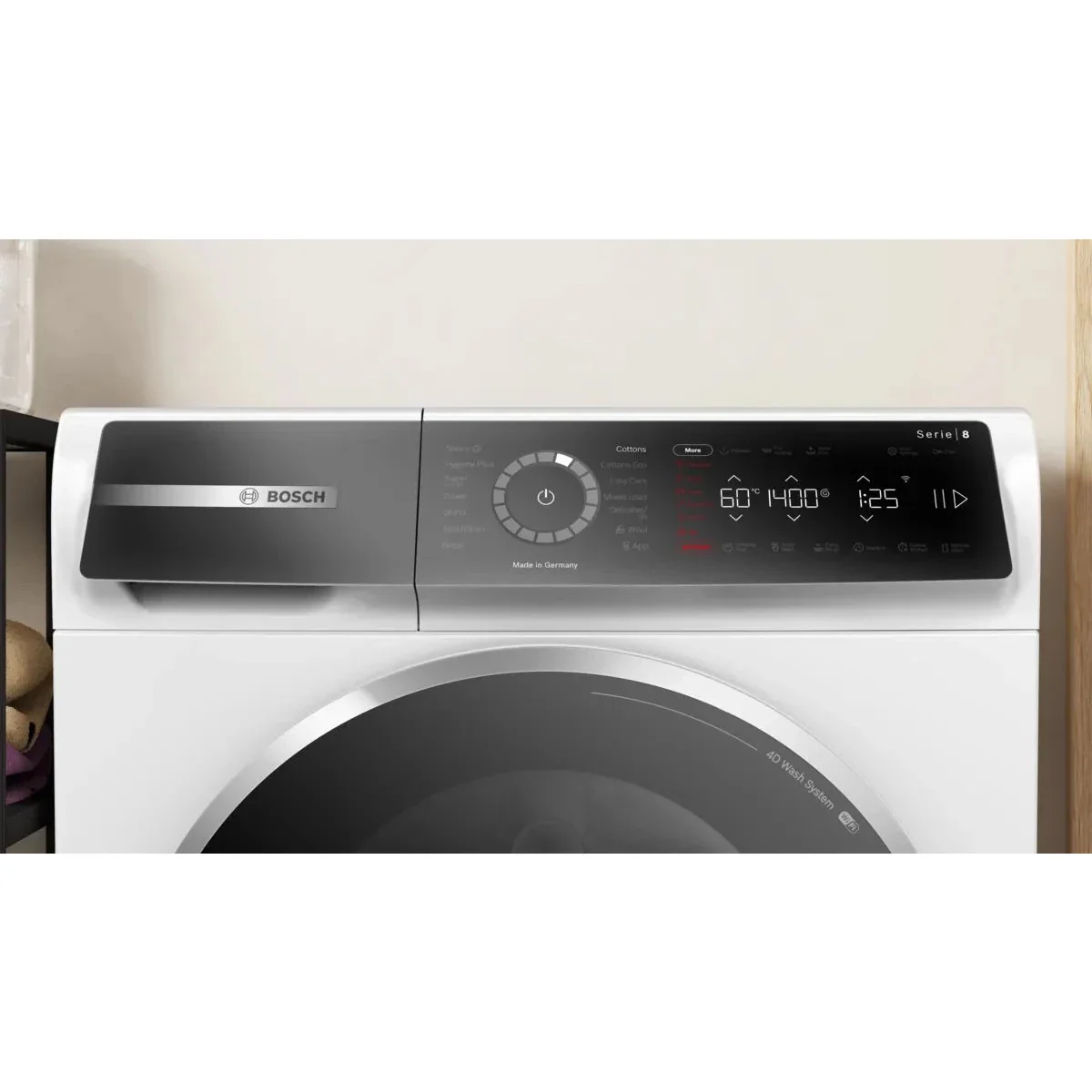 Bosch Series 8 Front Load Washing Machine, 9KG, 1400 RPM, Wi-Fi, White, WGB24400GC - Image 2