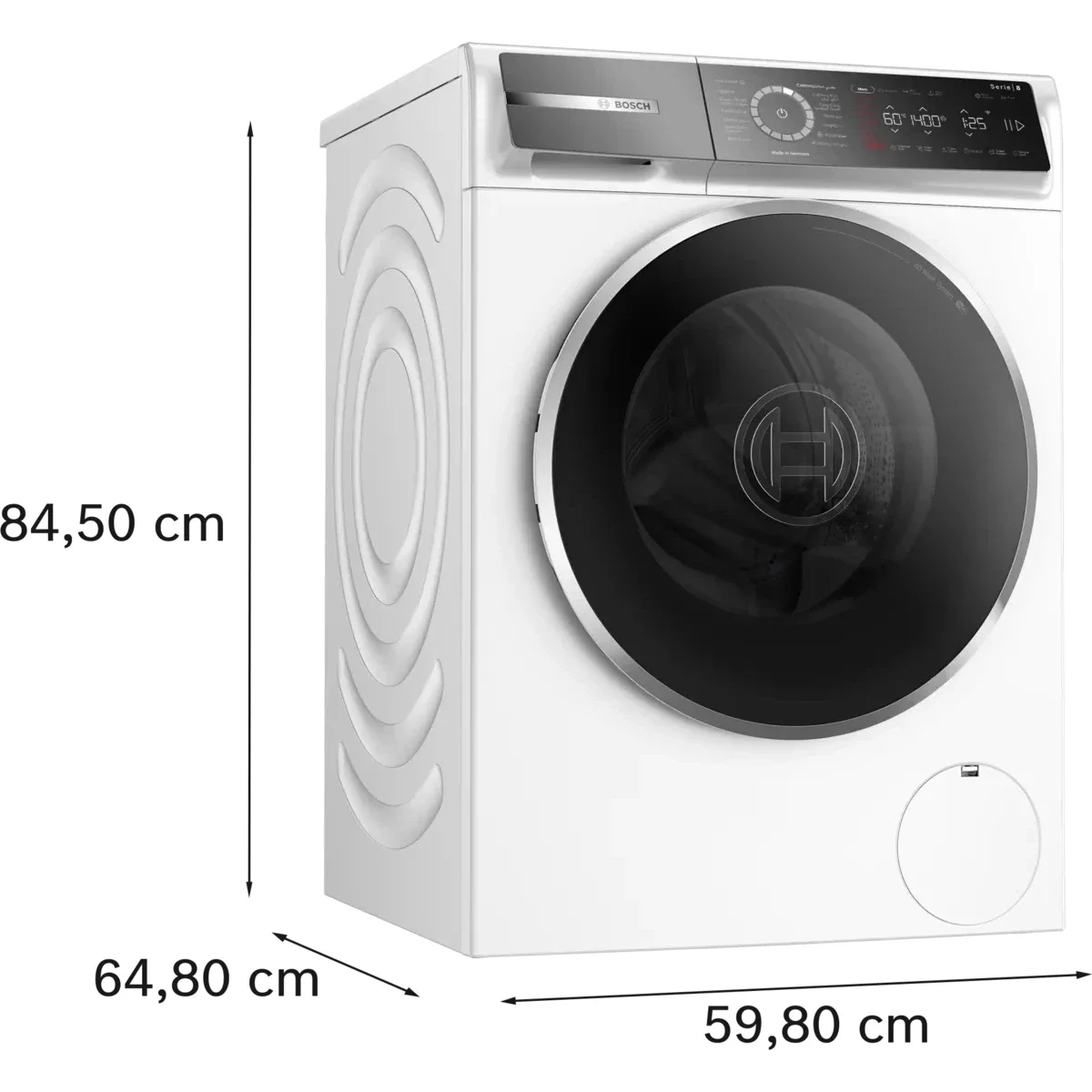 Bosch Series 8 Front Load Washing Machine, 9KG, 1400 RPM, Wi-Fi, White, WGB24400GC - Image 3