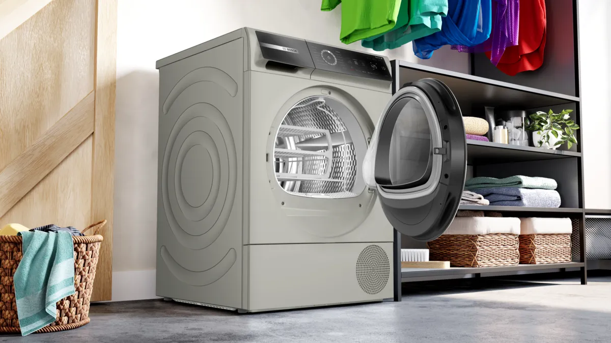 Bosch Series 8 heat pump tumble dryer 9 kg Silver inox, WQB245BXGC - Image 3