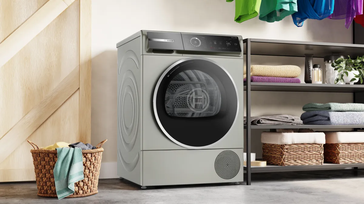 Bosch Series 8 heat pump tumble dryer 9 kg Silver inox, WQB245BXGC - Image 4