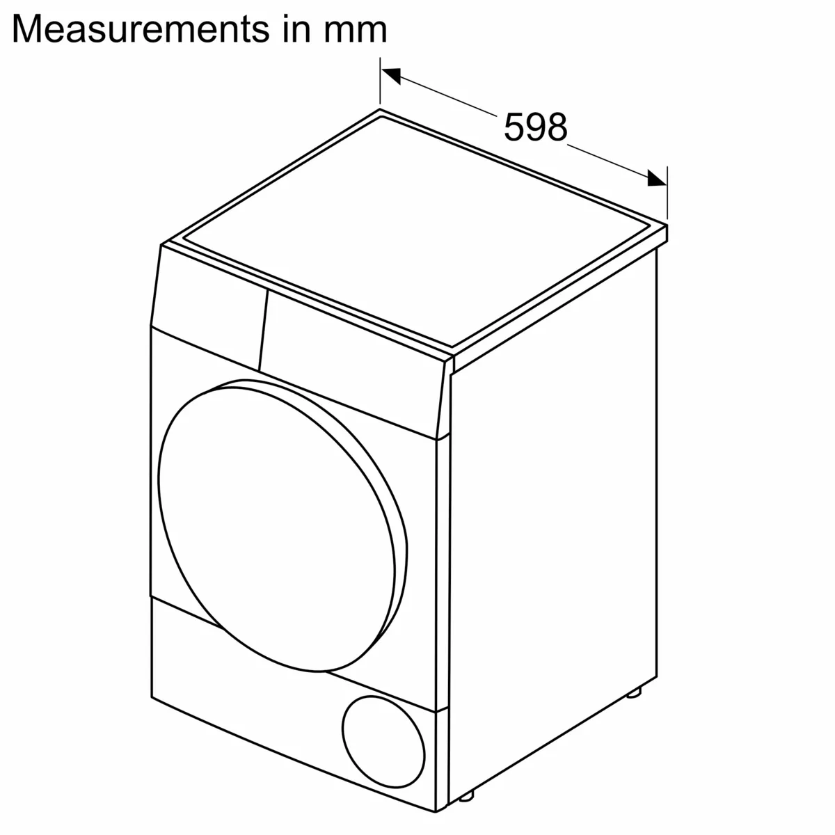 Bosch Series 8 heat pump tumble dryer 9 kg Silver inox, WQB245BXGC - Image 9