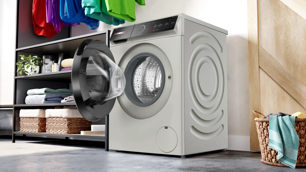 Bosch Series 8 washing machine, Front Loader 9 KG, Silver inox, WGB244AXGC - Image 3