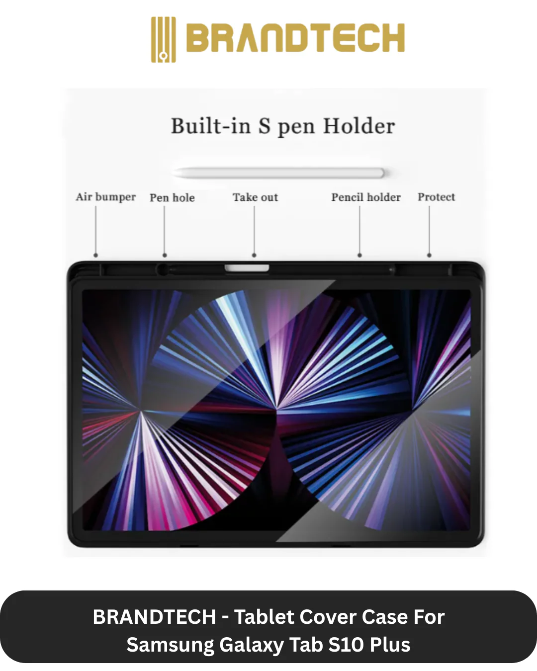 Brandtech Samsung Galaxy Tab S10+ Cover + Screen Protector - Image 3