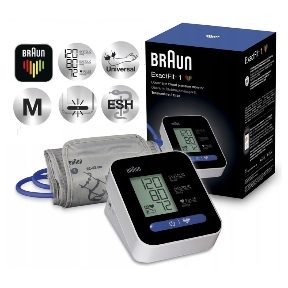 Braun ExactFit 1 Upper Arm Blood Pressure Monitor Black - Image 3