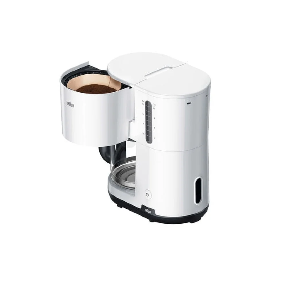 Braun Breakfast1 Filter Coffee Maker AromaCafe OptiBrew System Automatic Shut Off Coffee Maker for up to 10 Cups Dishwasher Safe White, KF1100WH - Image 2