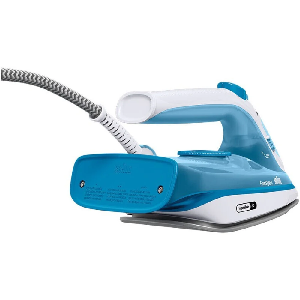 Braun FreeStyle 3 Steam Iron with 3D FreeGlide Technology, SuperCeramic Sole, Ultimate FastClean, Automatic Shut-Off, Tank 270 ml, 2400 W Iron FI 3144 Blue - Image 3