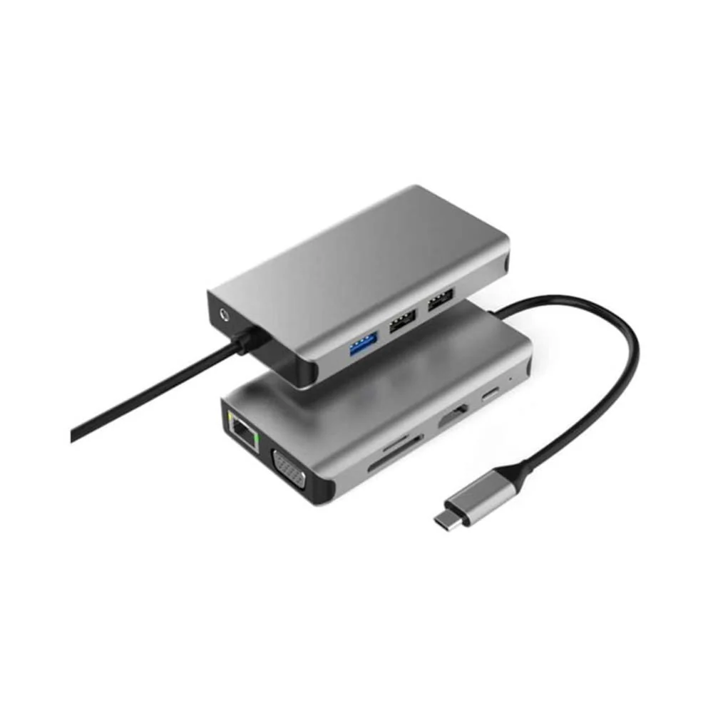 BrandTech 10-In-1 USB Type-C Hub Black - Image 2