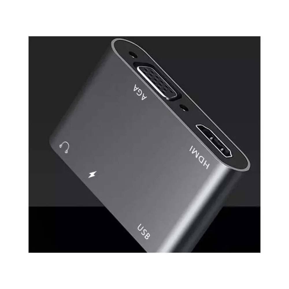 BrandTech 5 In 1 USB Type-C Hub Grey - Image 2