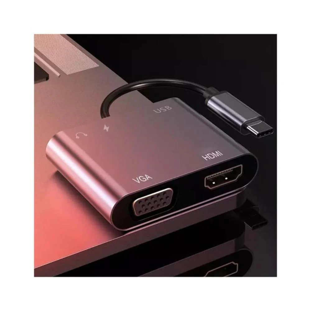 BrandTech 5 In 1 USB Type-C Hub Grey - Image 3